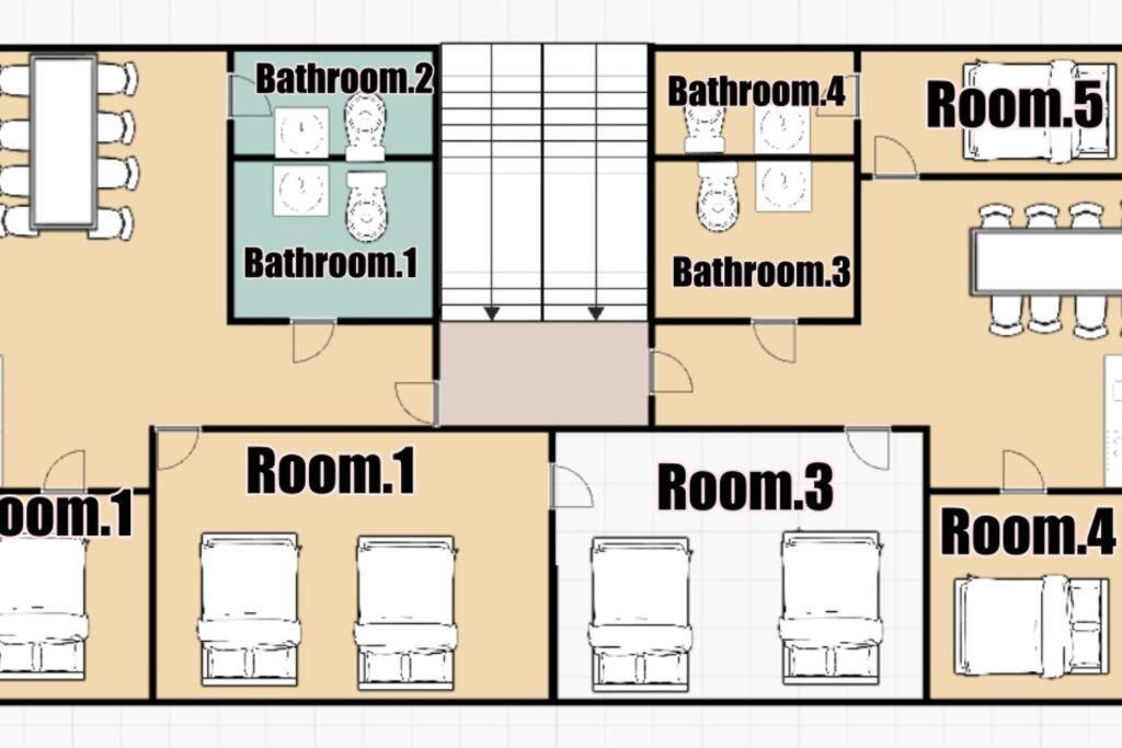 2 - Gu&Anne House Seoul Hongdae Stn 5Rooms,4Bathroom Apartment *